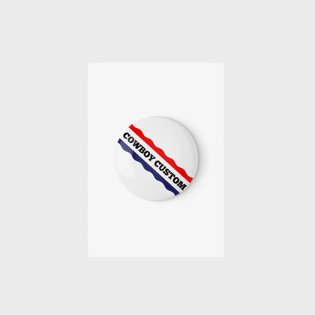 Custom Cowboy Sash Button