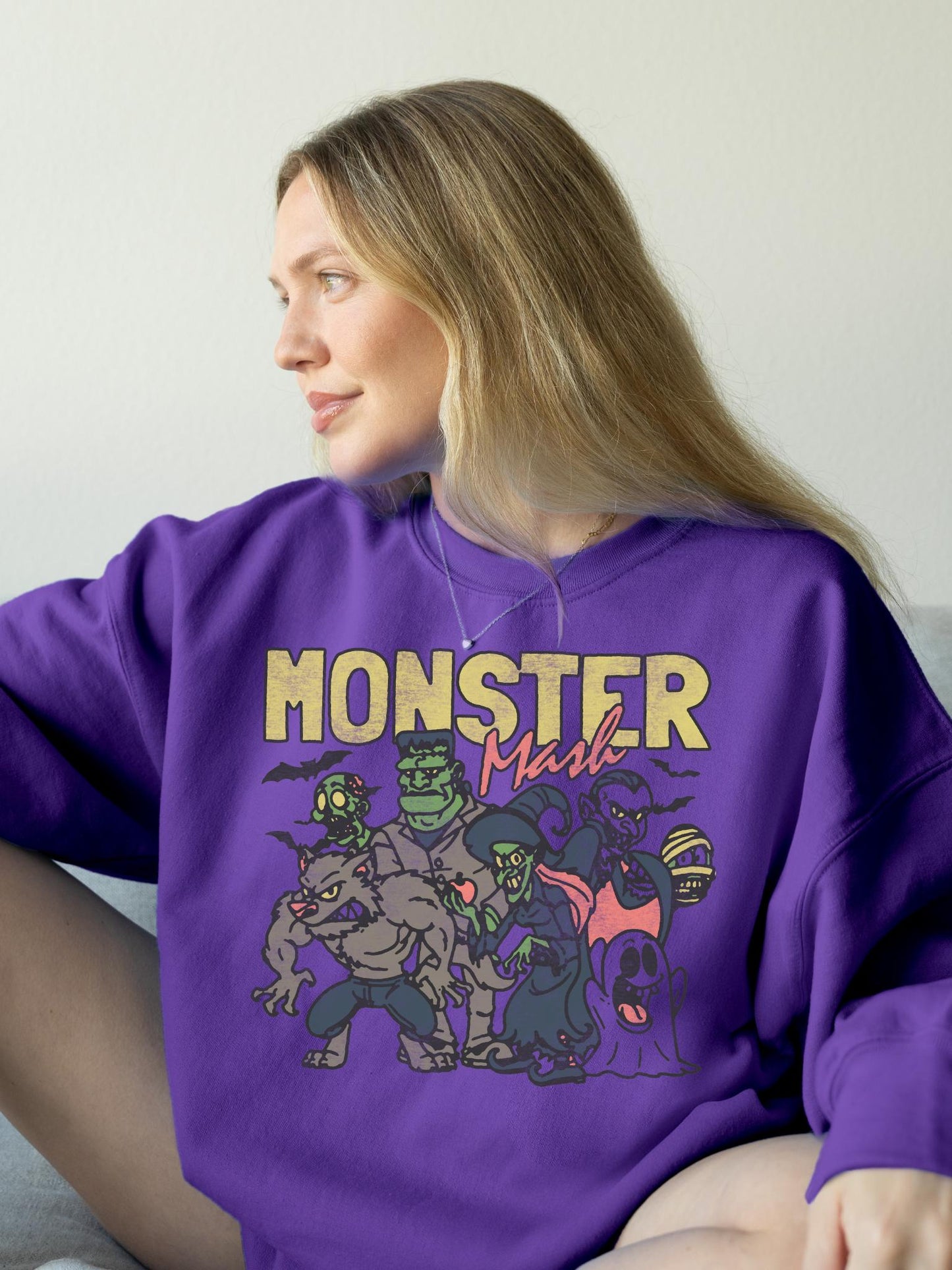Retro Monster Mash Halloween Crewneck