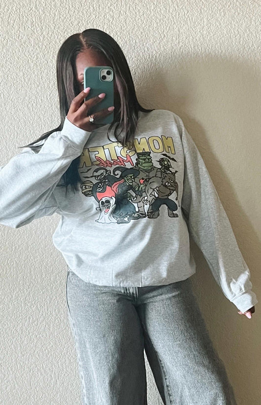 Retro Monster Mash Halloween Crewneck